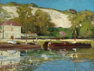 Lastkähne auf der Seine, 1907